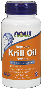 Neptune Krill Oil (60 softgels 500 mg) NOW Foods